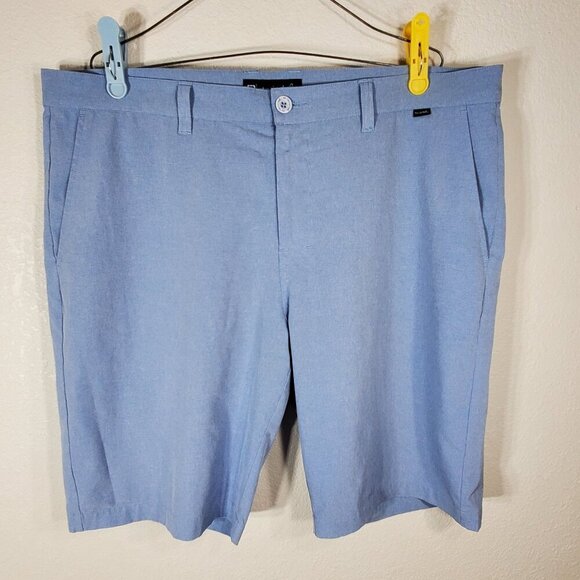 Travis Mathew Mens Chino Golf Shorts Size 40 Blue Casual Hybrid Performance - Picture 6 of 7